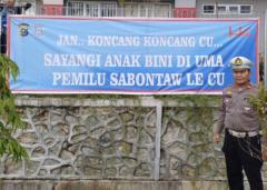 Kreatif, Ditlantas Polda Riau Imbau Warga di Jalan Tol Pakai Bahasa Ocu